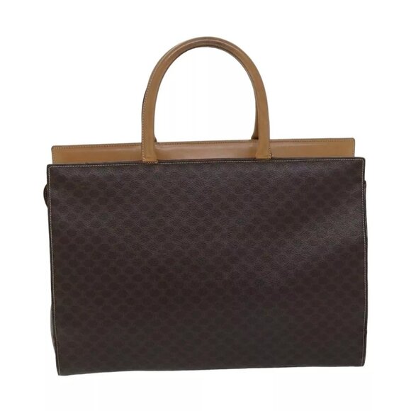 CELINE Macadam Canvas Tote Bag PVC Brown Auth 75236 - Picture 6 of 16